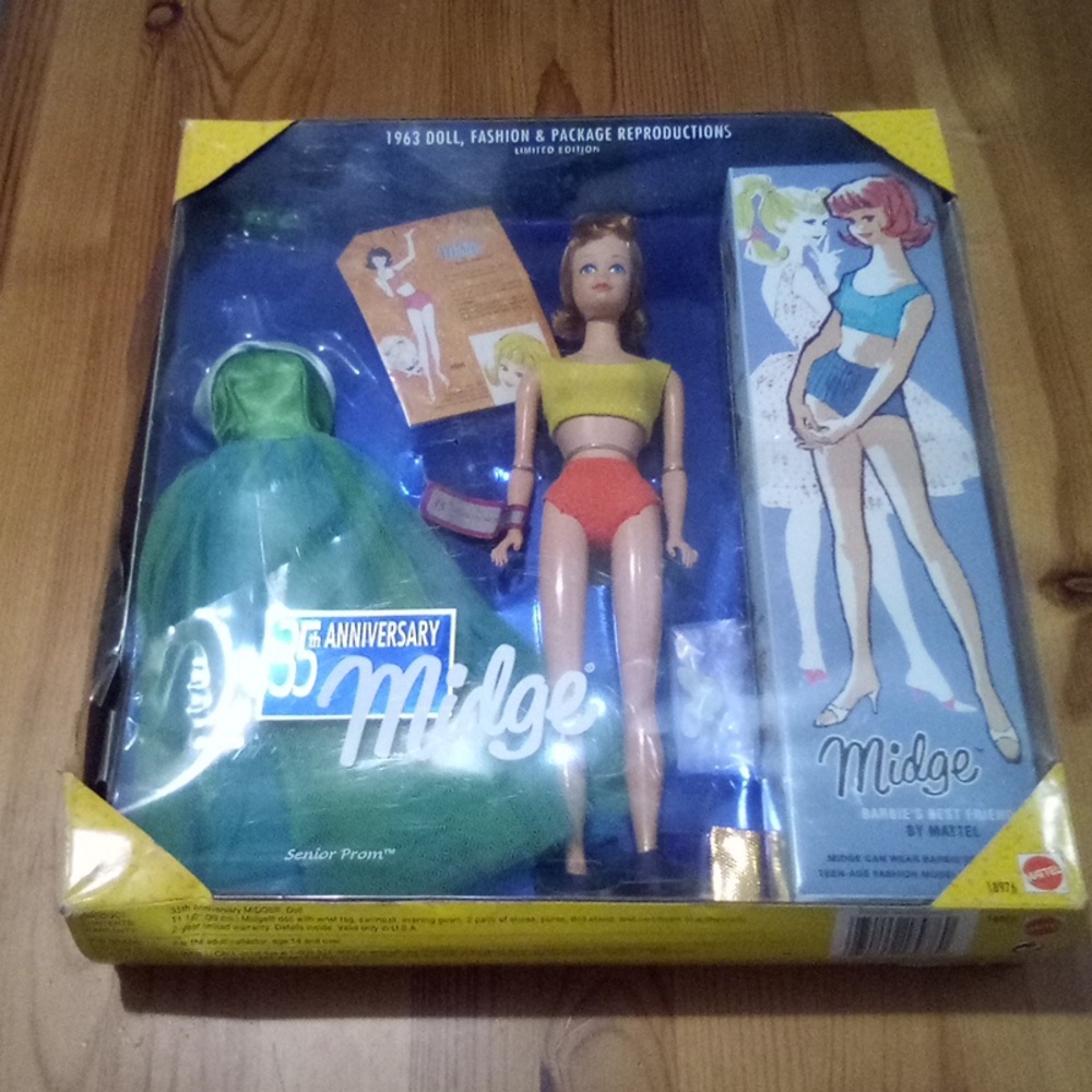 1963 DOLL, FASHION & PACKAGE REPRODUCTION LIMITED EDITION 35TH ANNIVERSARY MIDGE